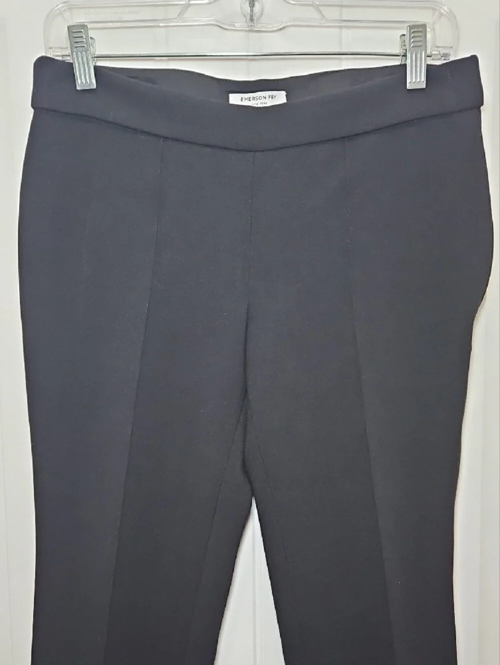 Emerson Fry Black Slim Leg Ponte Knit Pant Size 2 Women's Zip Ankle